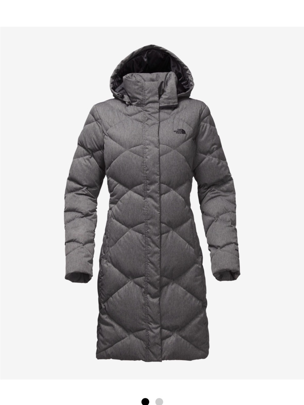 The North Face Women's Long Hooded Puffer Coat - Gray